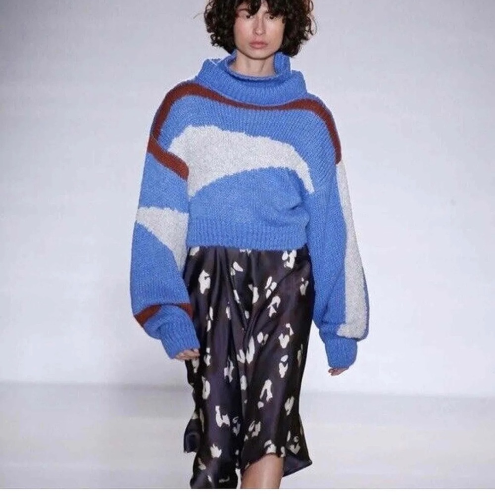 Sita Murt Runway Abstract Alpaca Color Sweater Chunky women size 12